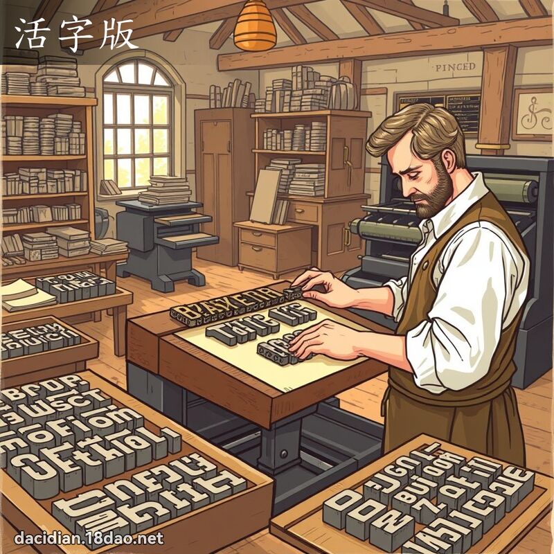 活字版 - 國語大辭典配圖