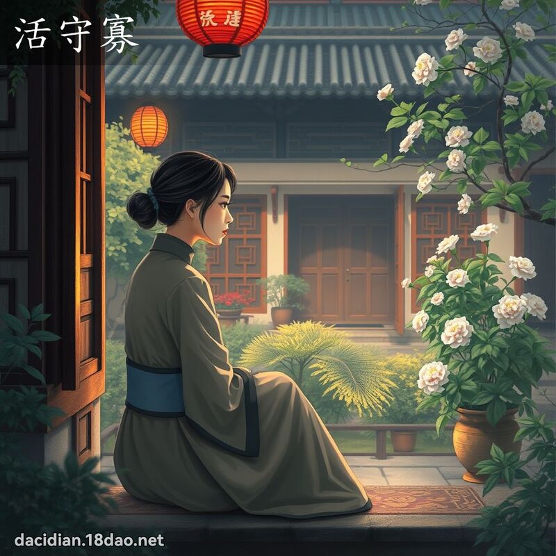 活守寡 - 國語大辭典配圖