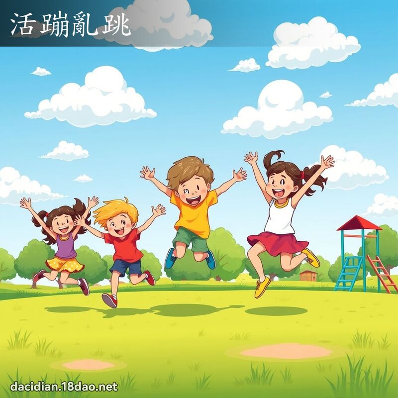 活蹦亂跳 - 國語大辭典配圖