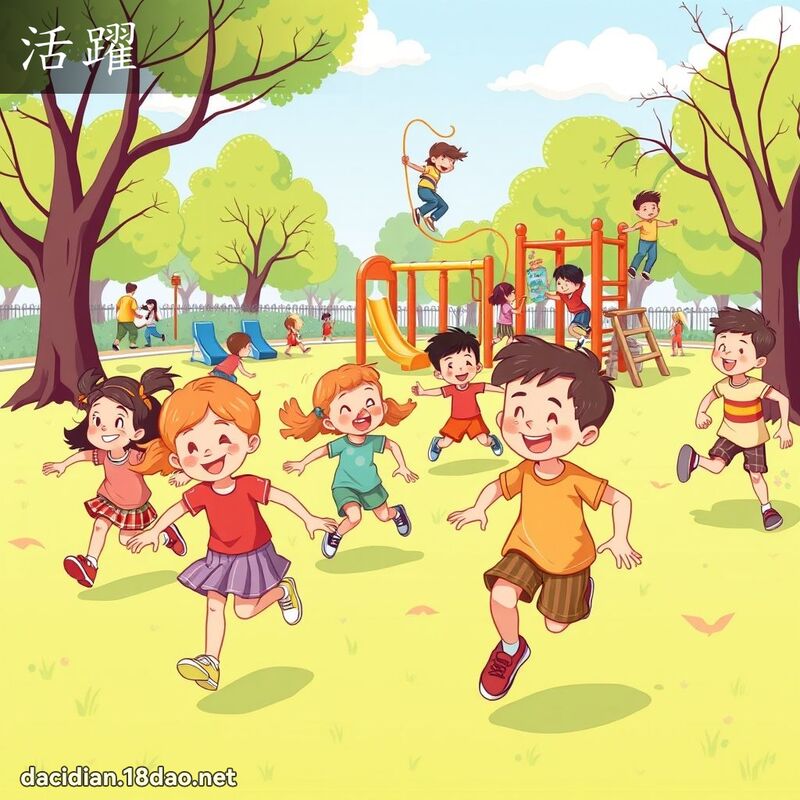 活躍 - 國語大辭典配圖