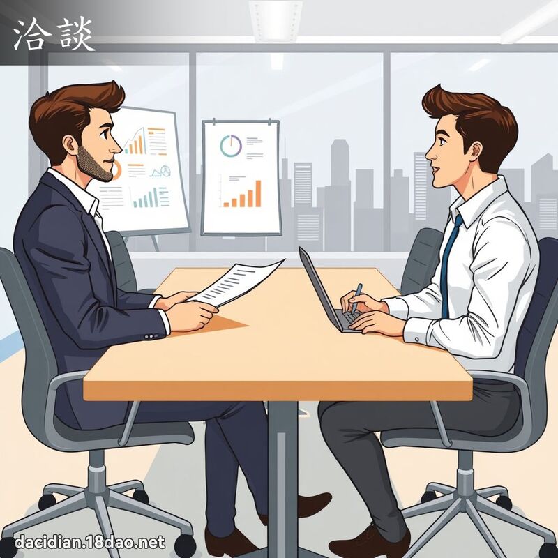 洽談 - 國語大辭典配圖