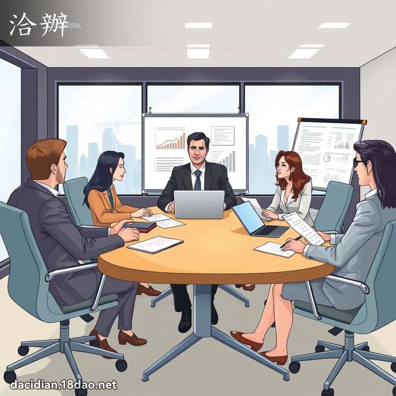 洽辦 - 國語大辭典配圖