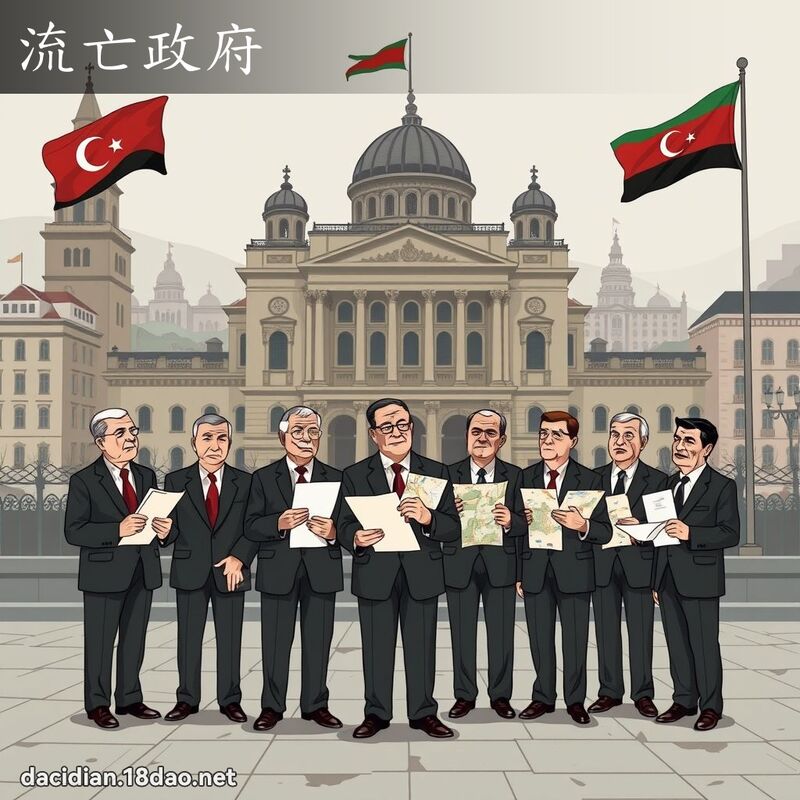 流亡政府 - 國語大辭典配圖