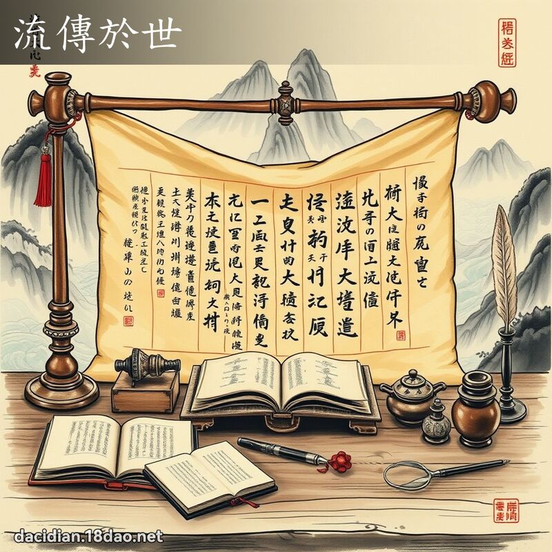 流傳於世 - 國語大辭典配圖