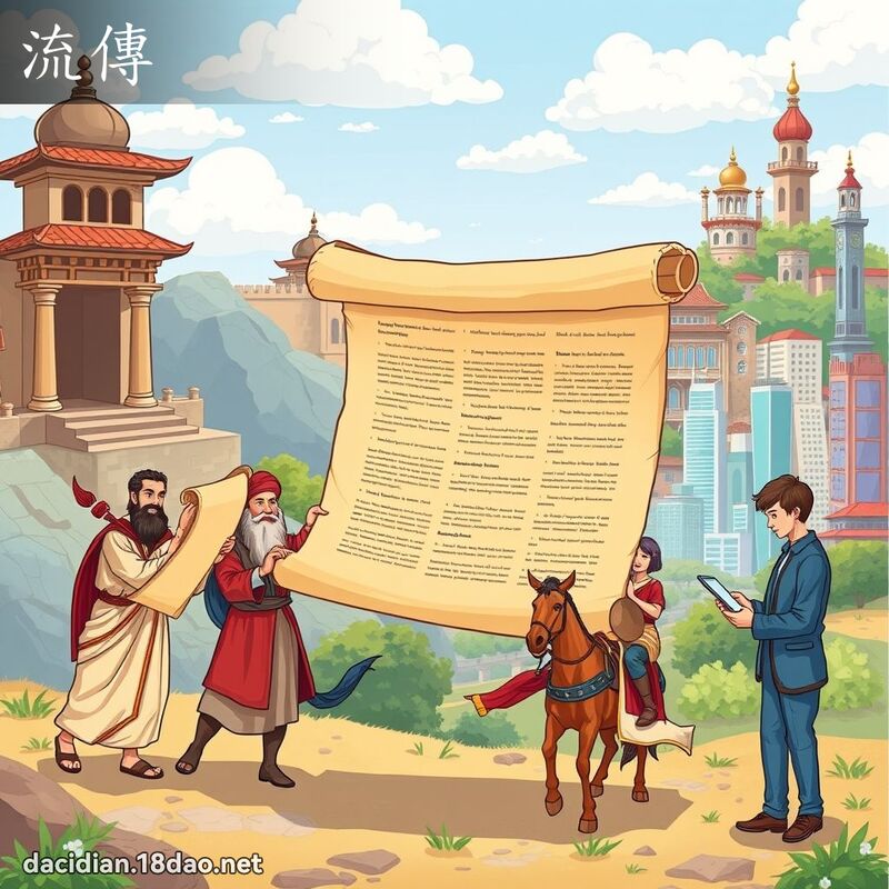 流傳 - 國語大辭典配圖
