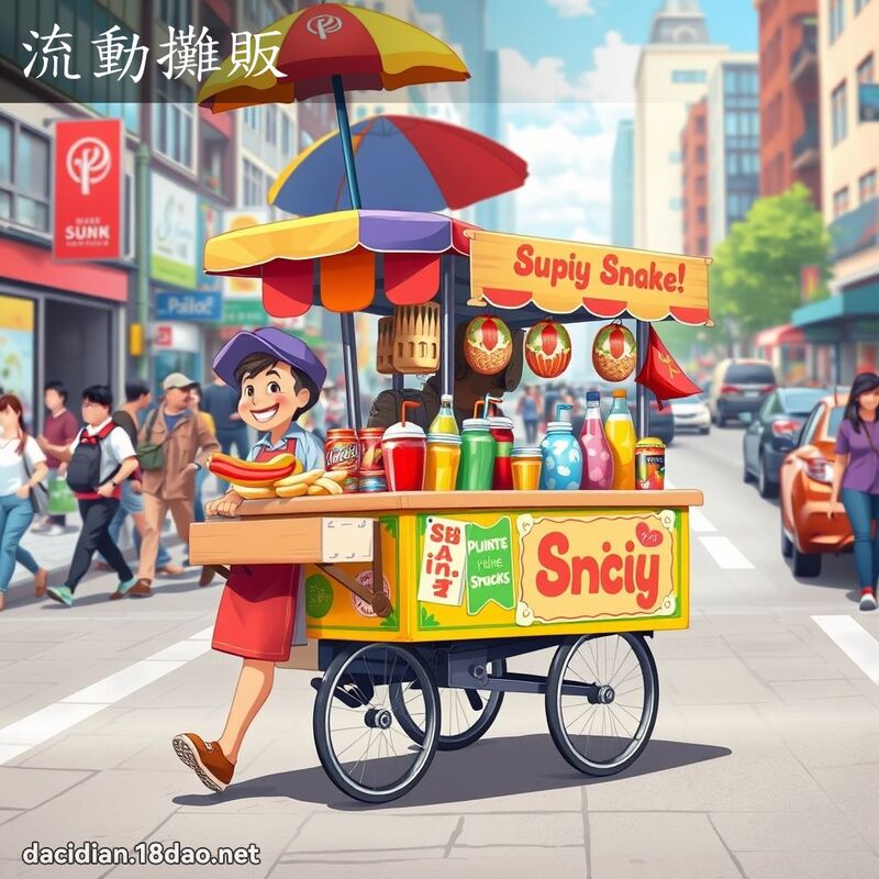 流动摊贩 - 国语大辞典配图