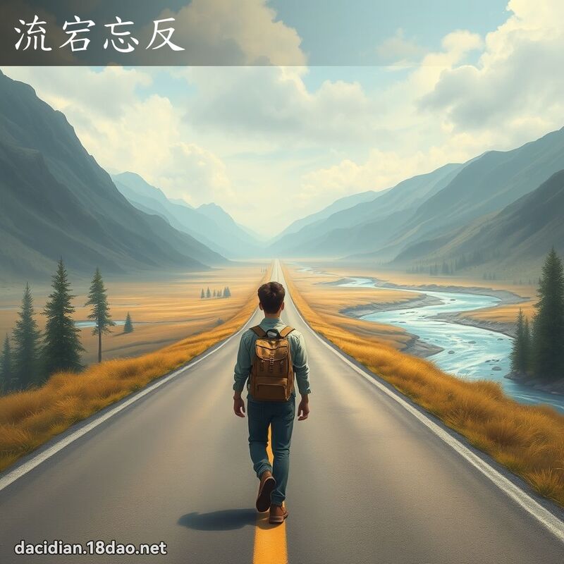 流宕忘反 - 國語大辭典配圖