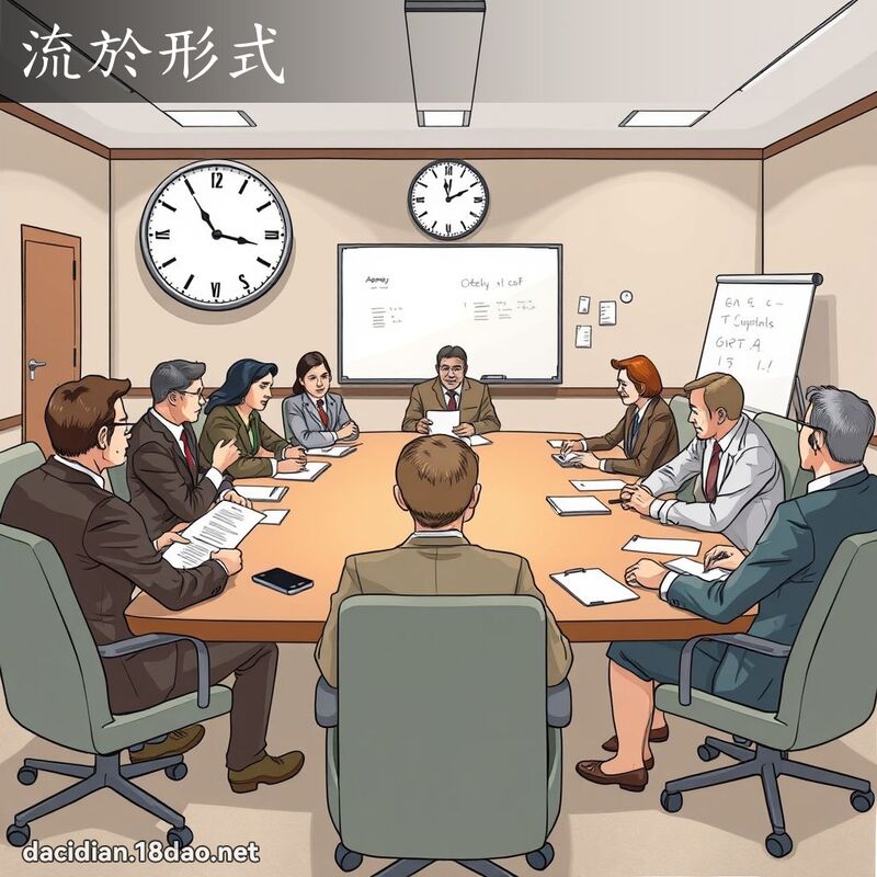 流於形式 - 国语大辞典配图