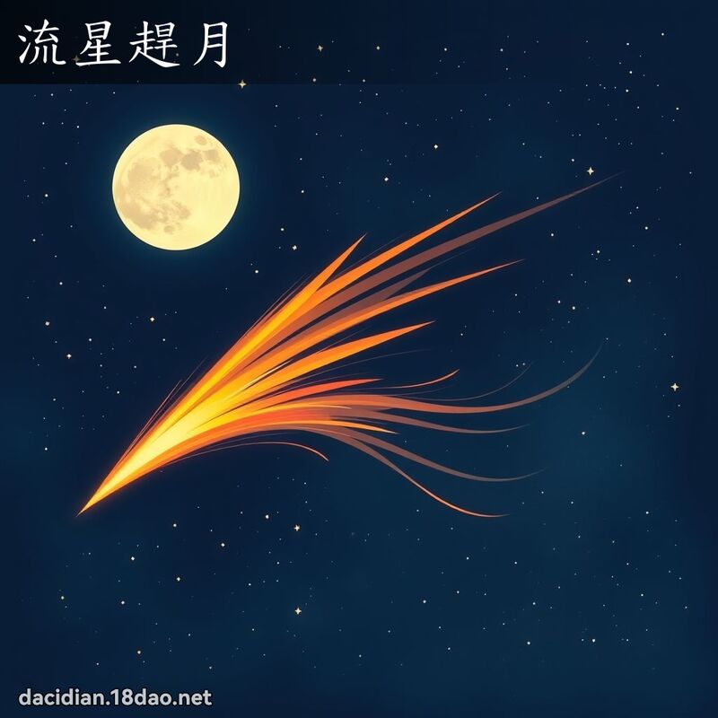 流星趕月 - 國語大辭典配圖