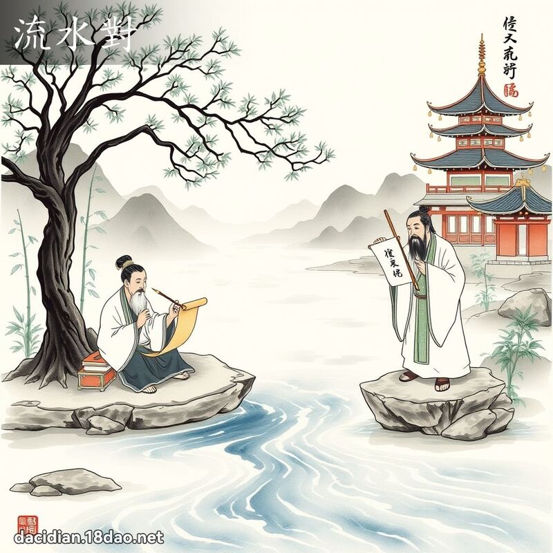 流水对 - 国语大辞典配图