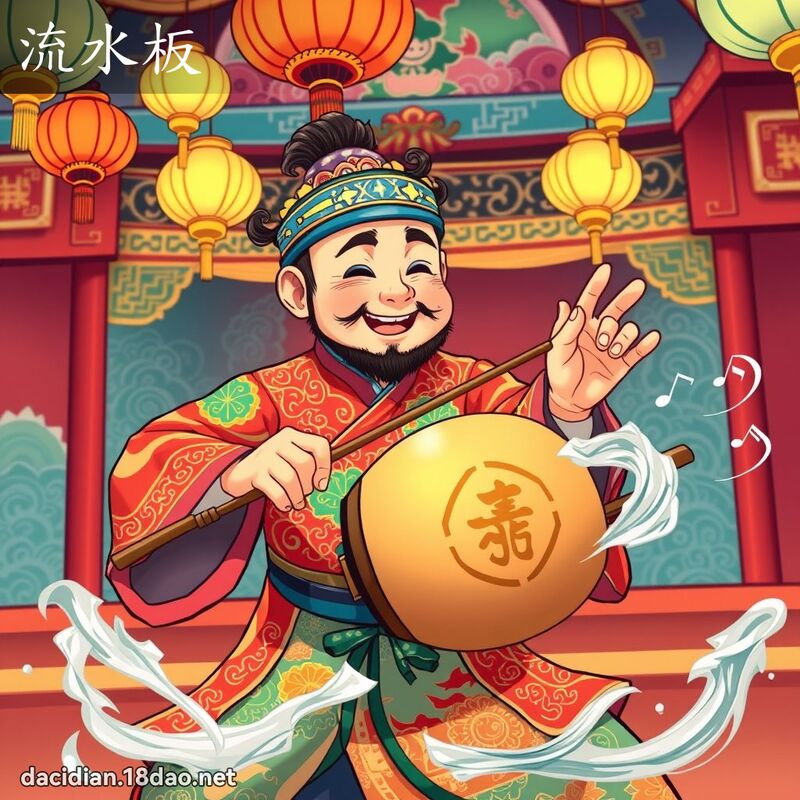 流水板 - 国语大辞典配图