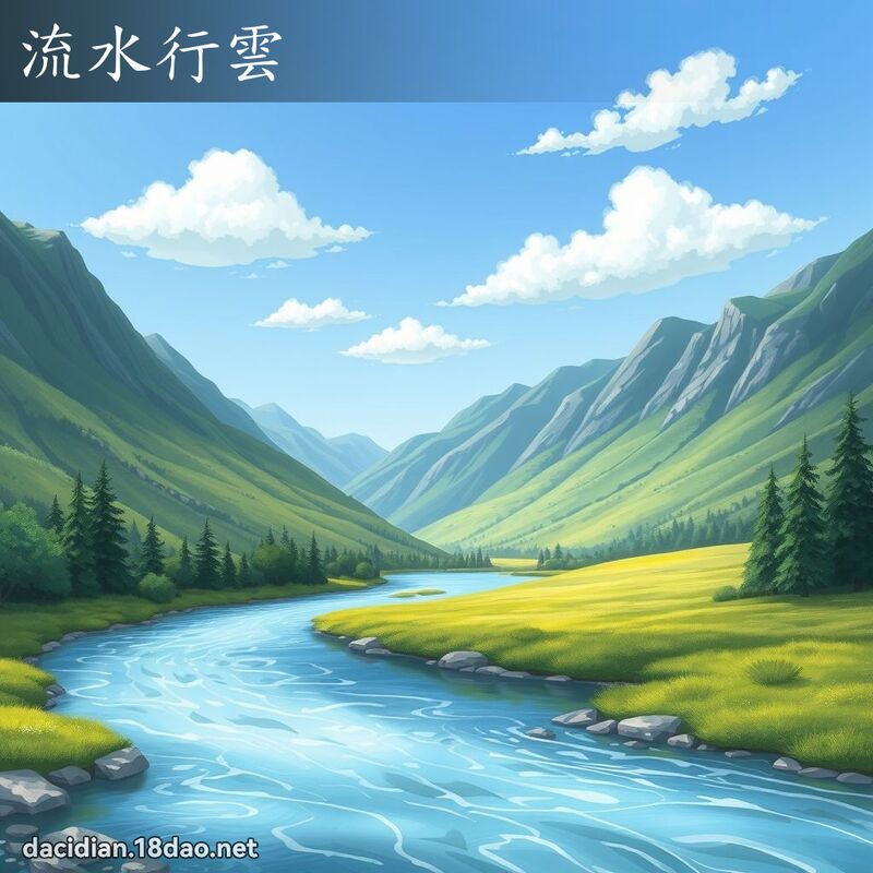 流水行雲 - 國語大辭典配圖