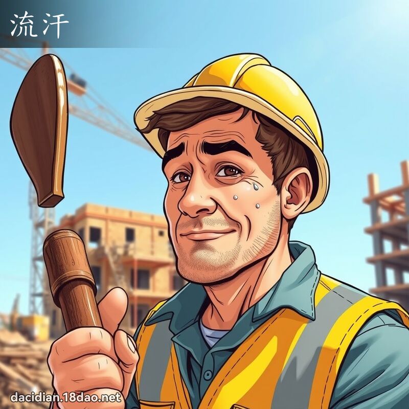 流汗 - 国语大辞典配图