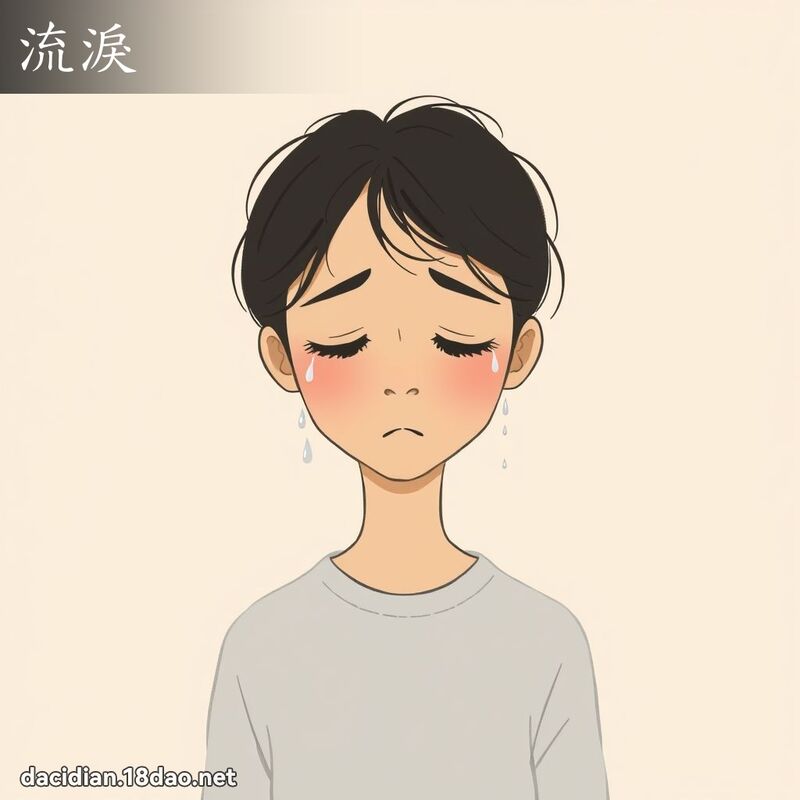 流泪 - 国语大辞典配图