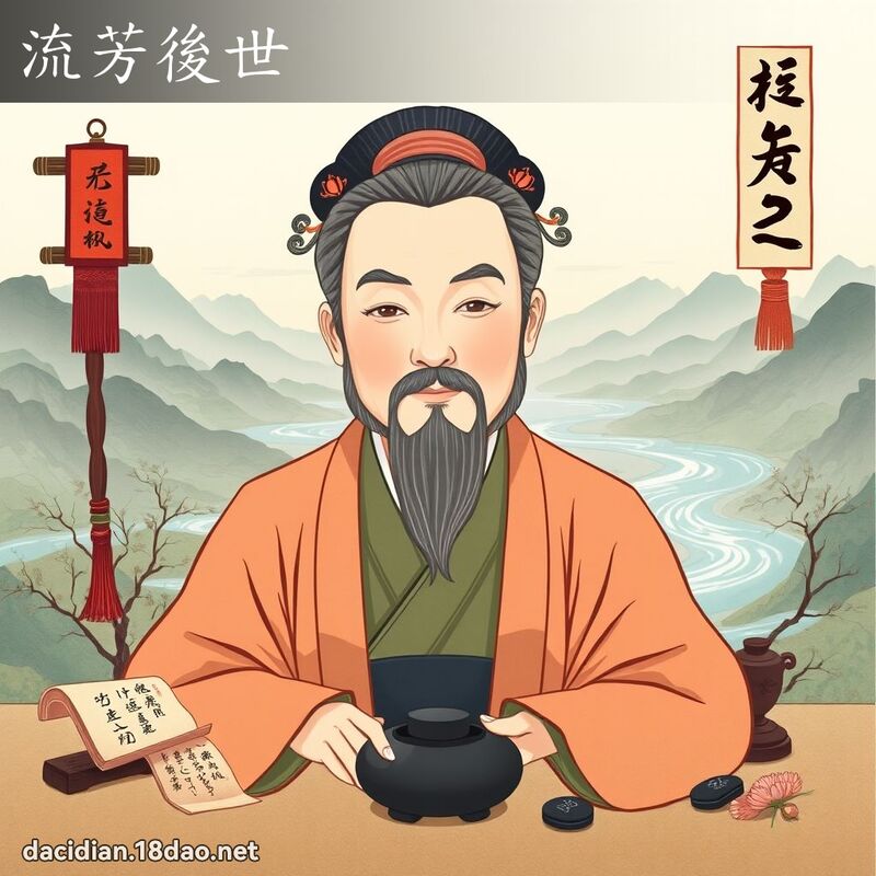 流芳後世 - 國語大辭典配圖