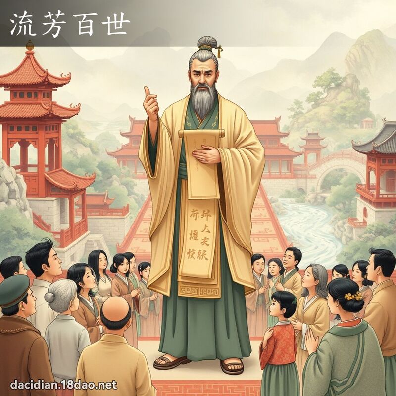 流芳百世 - 國語大辭典配圖