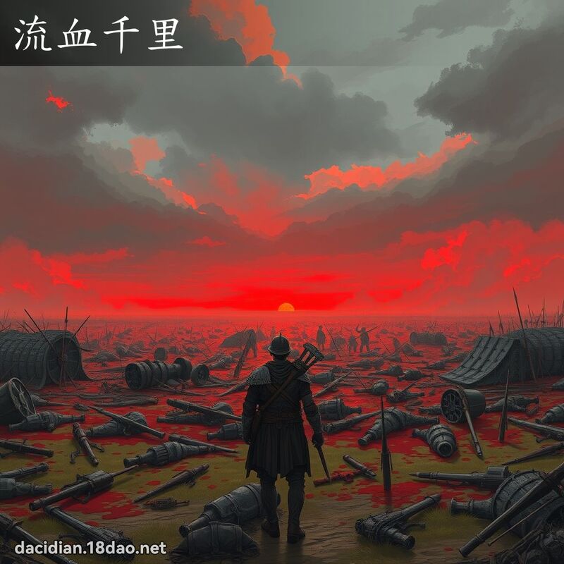 流血千里 - 国语大辞典配图