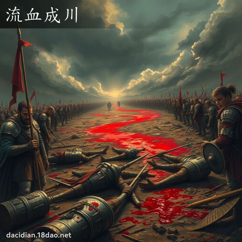 流血成川 - 国语大辞典配图