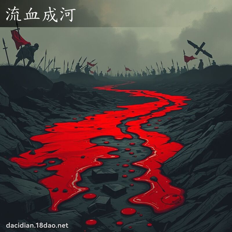 流血成河 - 国语大辞典配图