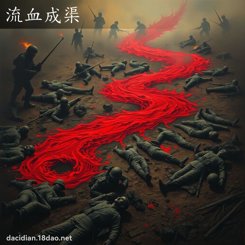 流血成渠 - 国语大辞典配图
