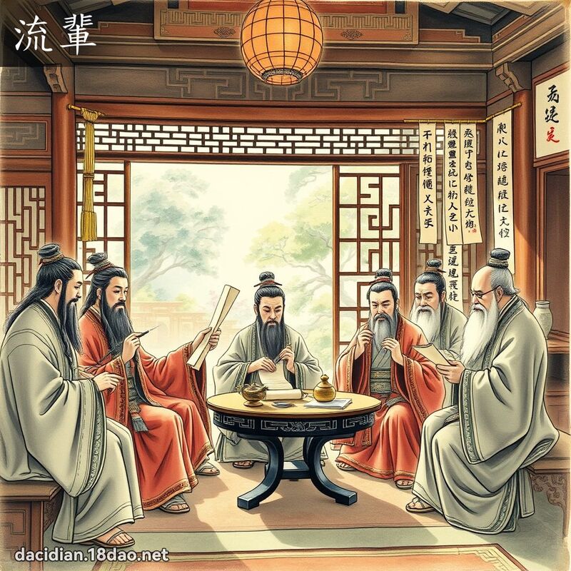 流辈 - 国语大辞典配图