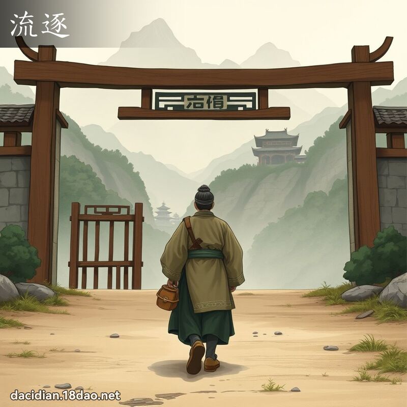 流逐 - 国语大辞典配图
