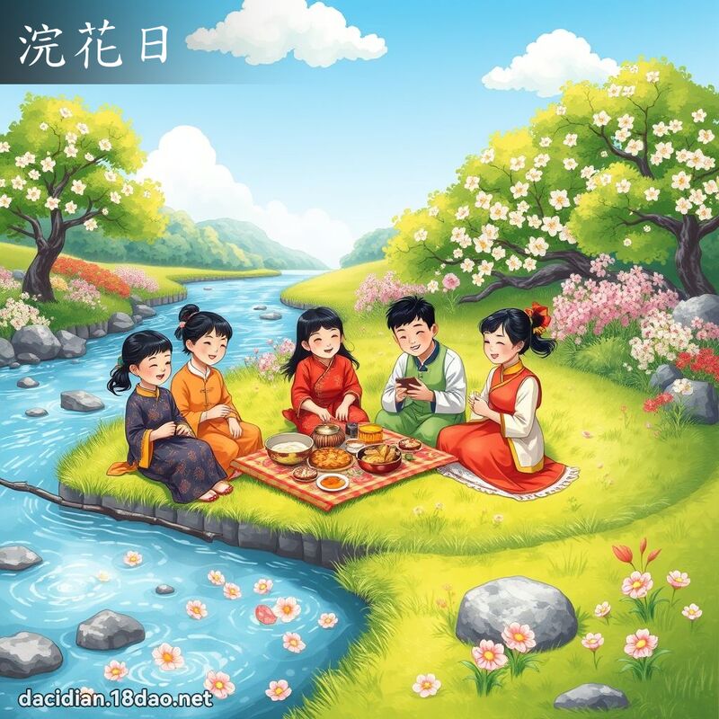 浣花日 - 國語大辭典配圖