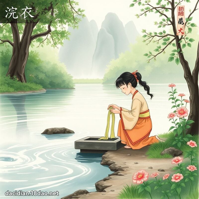 浣衣 - 国语大辞典配图