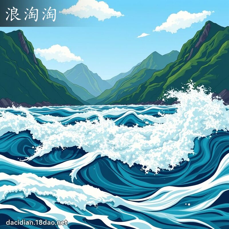 浪淘淘 - 国语大辞典配图