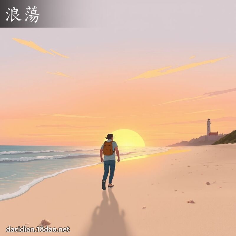 浪蕩 - 國語大辭典配圖