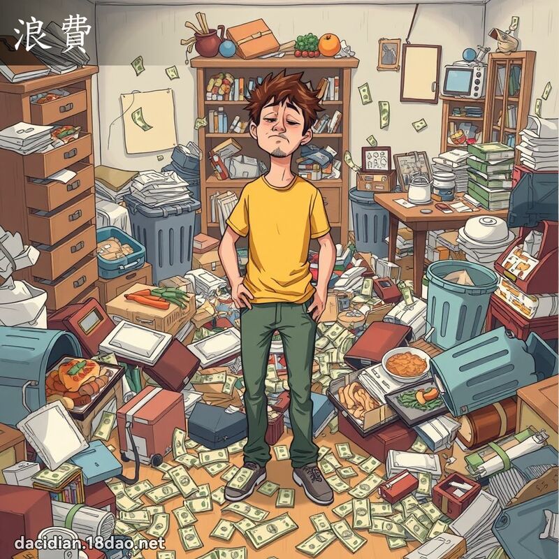 浪费 - 国语大辞典配图