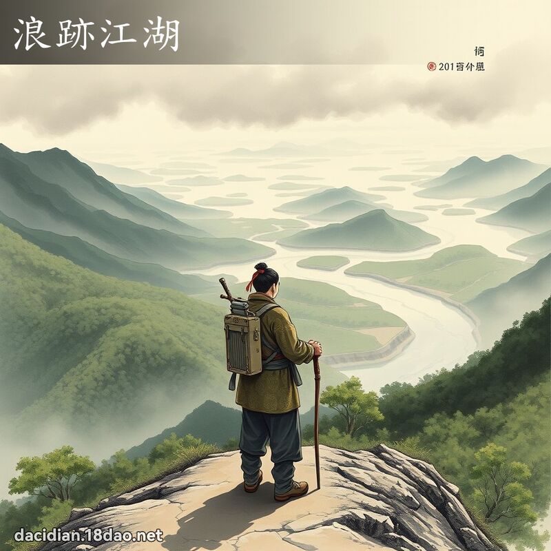 浪跡江湖 - 國語大辭典配圖