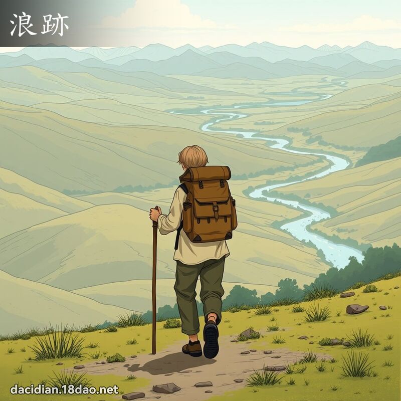 浪跡 - 國語大辭典配圖