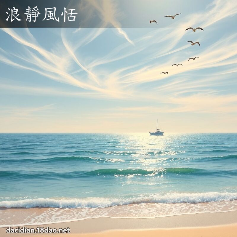 浪靜風恬 - 國語大辭典配圖