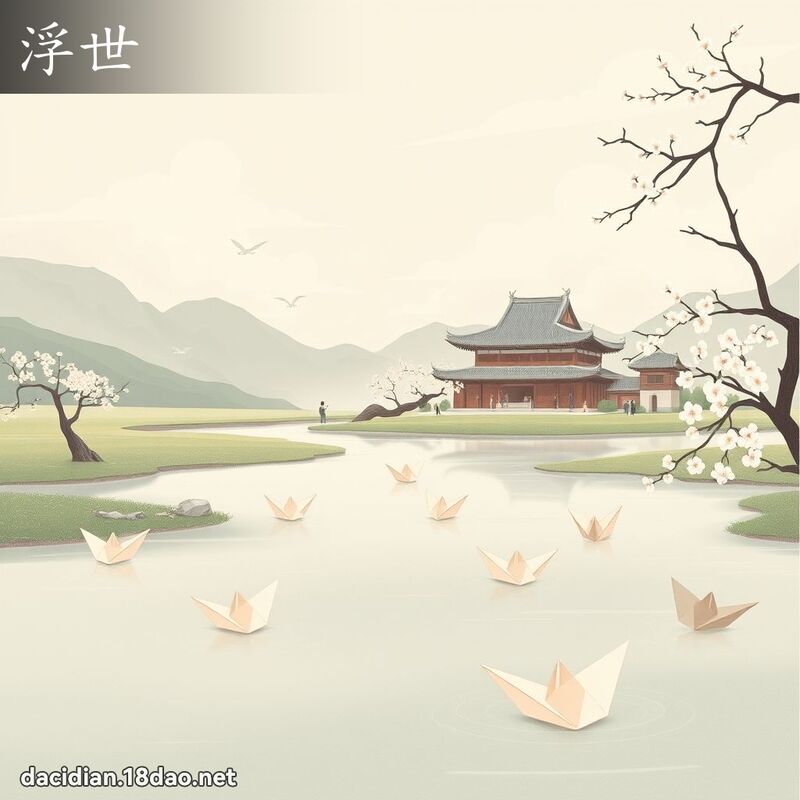浮世 - 國語大辭典配圖