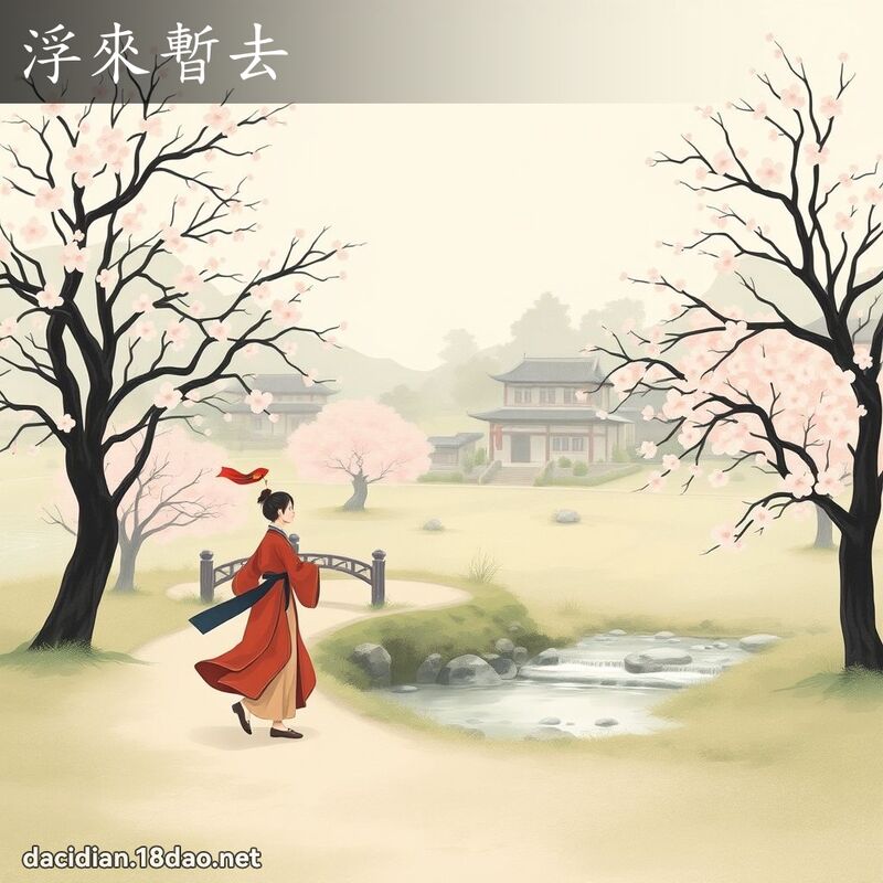 浮來暫去 - 國語大辭典配圖
