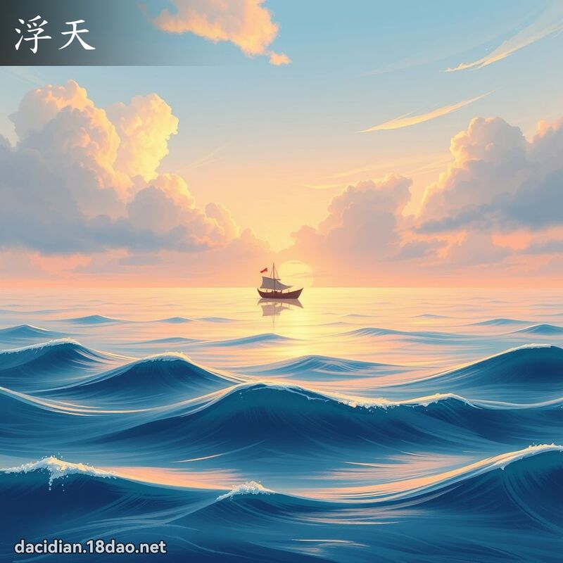 浮天 - 国语大辞典配图