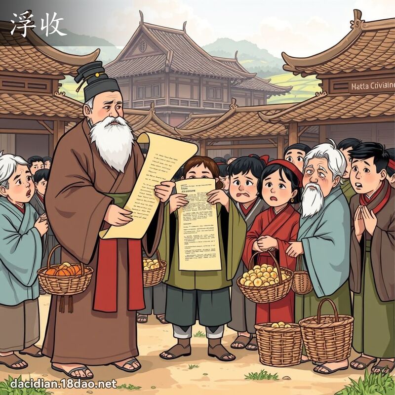 浮收 - 國語大辭典配圖
