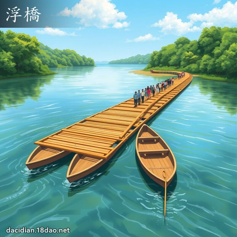 浮桥 - 国语大辞典配图
