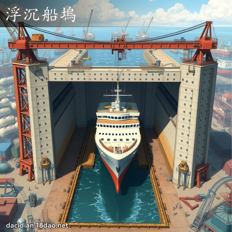浮沉船坞 - 国语大辞典配图