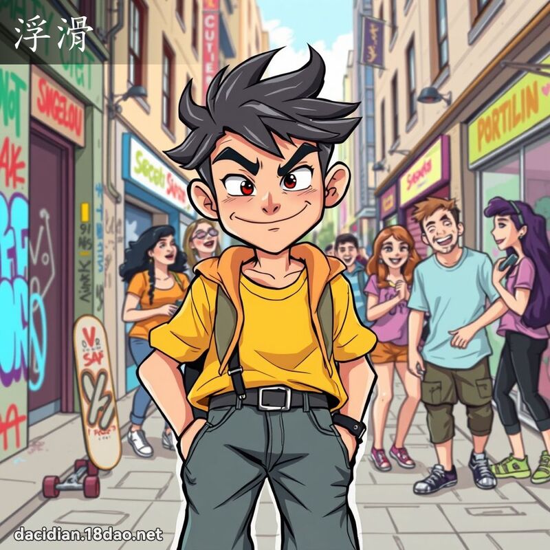 浮滑 - 国语大辞典配图