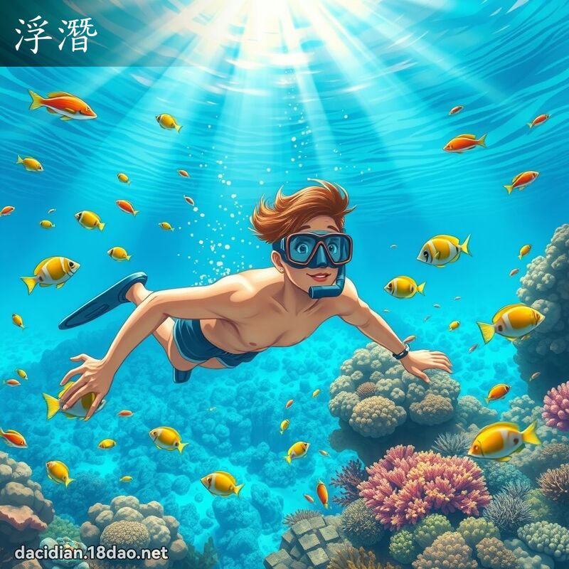 浮潜 - 国语大辞典配图