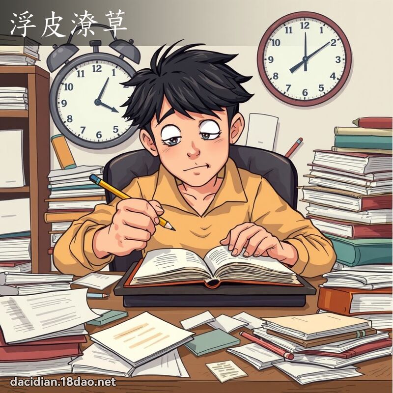 浮皮潦草 - 国语大辞典配图