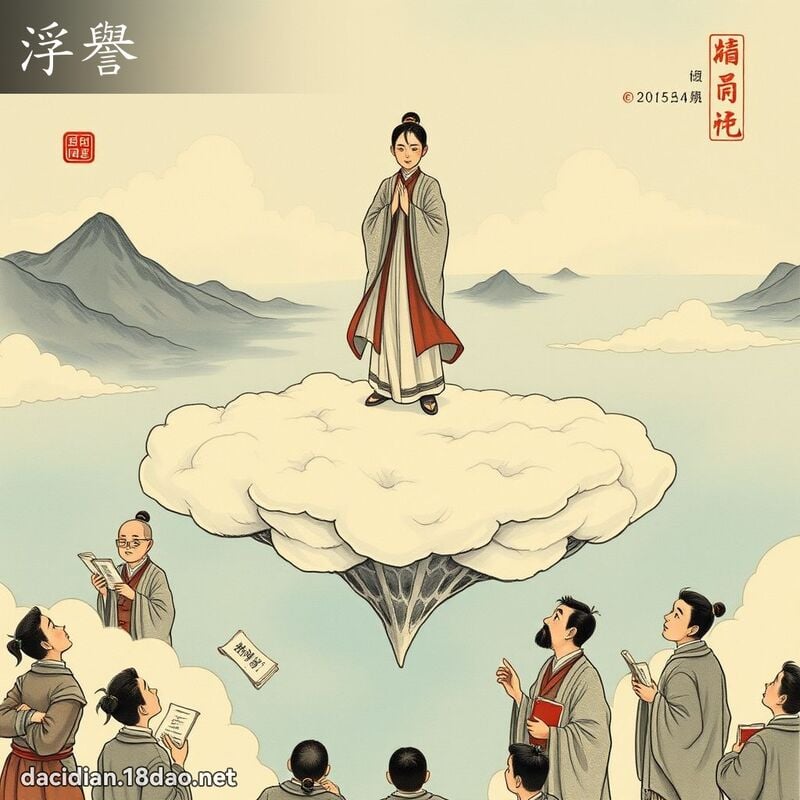 浮譽 - 國語大辭典配圖