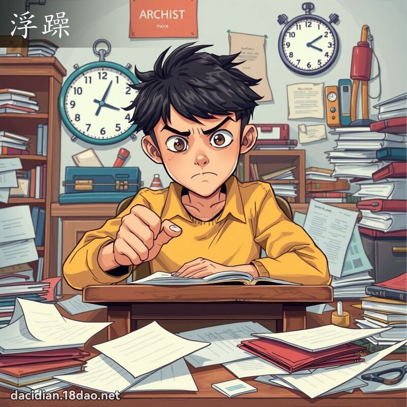 浮躁 - 国语大辞典配图
