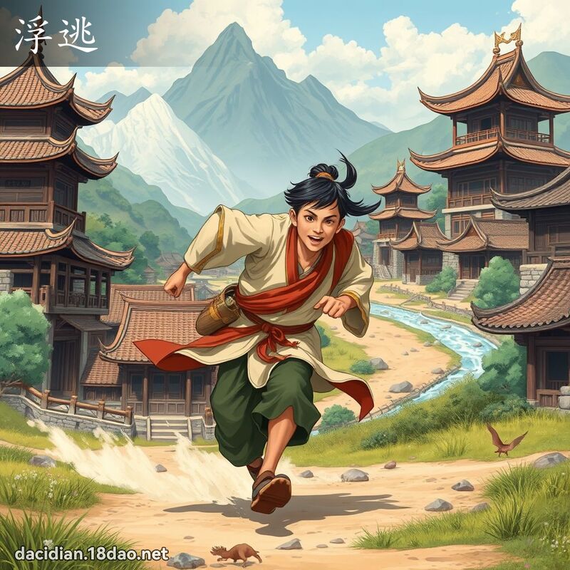 浮逃 - 国语大辞典配图