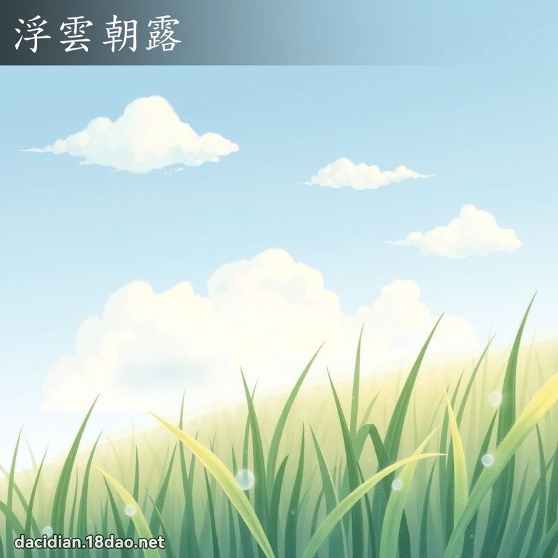 浮雲朝露 - 國語大辭典配圖
