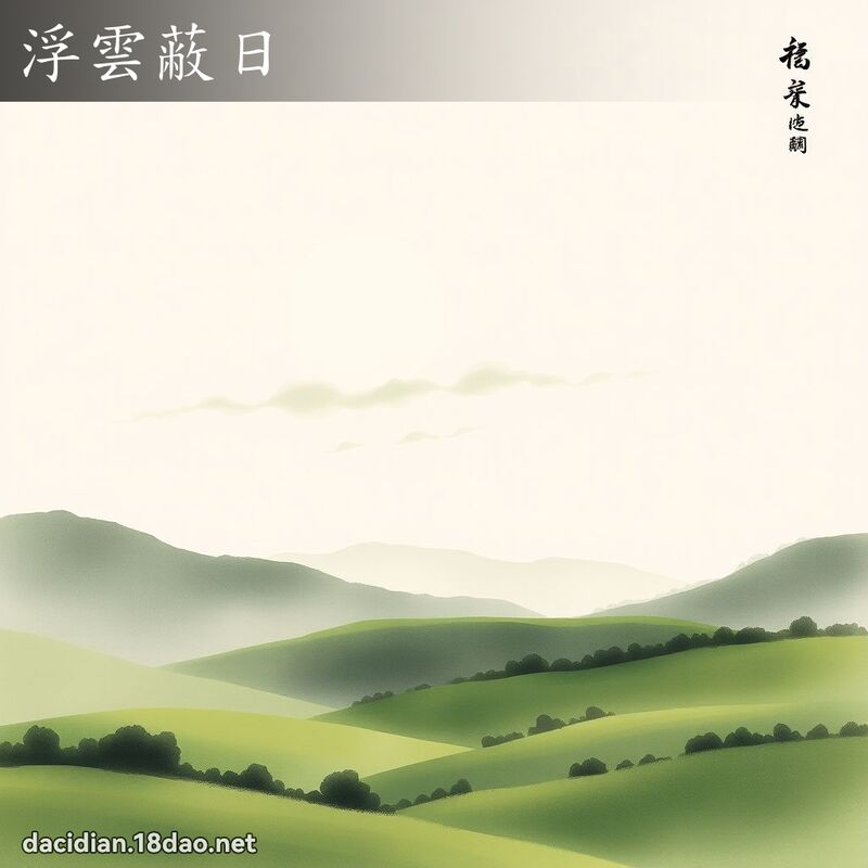 浮雲蔽日 - 國語大辭典配圖