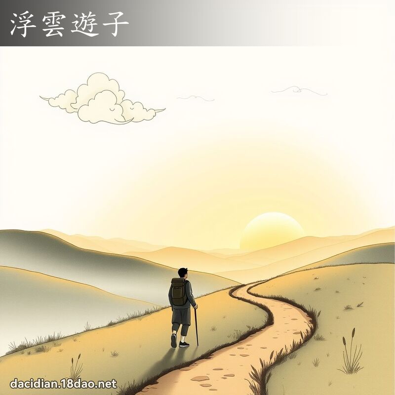 浮云游子 - 国语大辞典配图