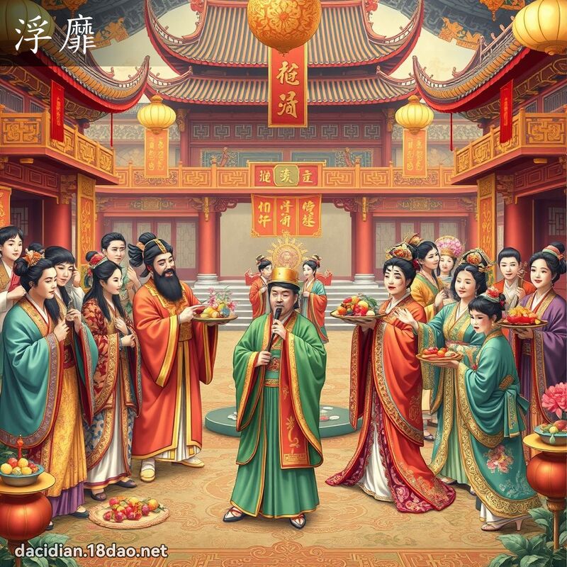 浮靡 - 国语大辞典配图
